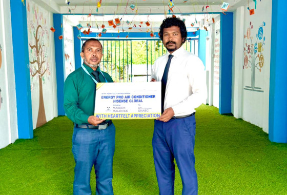 މަސީޙް މޯލްޑިވުސްއިން ޏ. އަތޮޅު ތަޢުލީމީ މަރުކަޒަށް އޭސީ ހަދިޔާކޮށްފި
